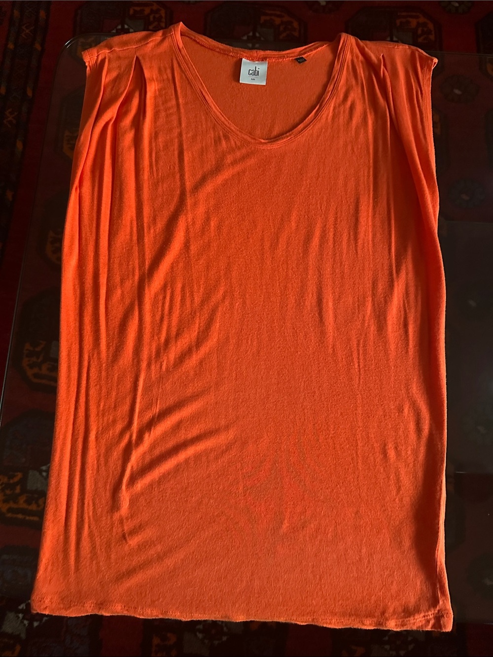 CAbi Bright Orange Scoop Neck Tank